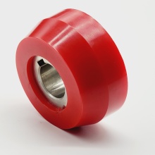 PU Polyurethane Pulley Roller With Two Bearing Guiding Wheel Flat - Foto 6
