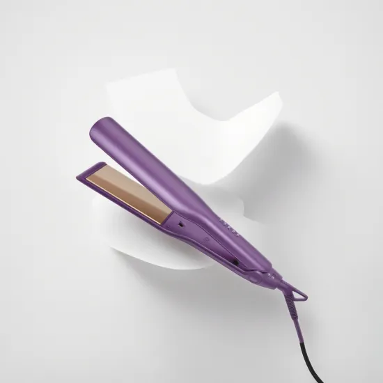 2 in 1 LED Temp Indicator Hair Iron Titanium Plate Straightener Curler - Private Mode Negative Ion Styler Factory