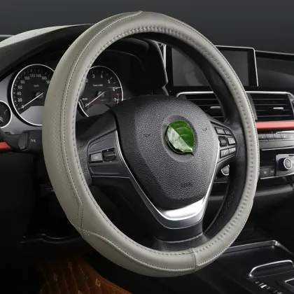 Leather Steering Wheel Covers with Car Logo