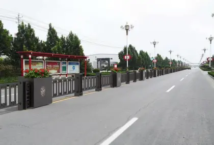 OEM Modular Cultural themed landscape municipal guardrails