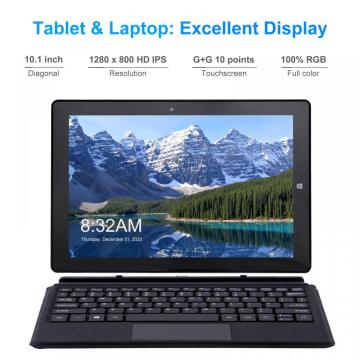 Windowsタブレット10インチ小ノート2-IN-1ポータブルラップトップ