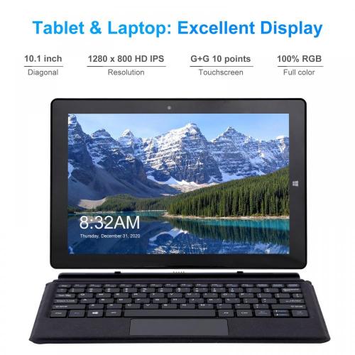 Windows-Tablet 10inch Kleines Notebook 2-in-1-tragbarer Laptop