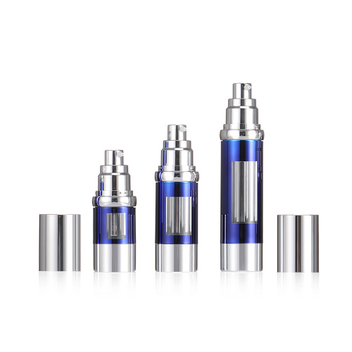 Silvery Foundation Empty Airless Serum Cosmetic Packaging