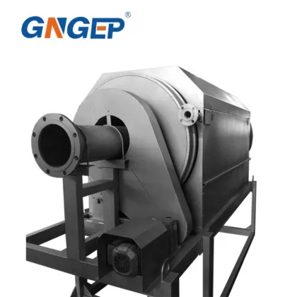 Internally fed drum screen rotary drum screen