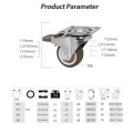 Quiently Running Light Duty Brake Caster Wheels