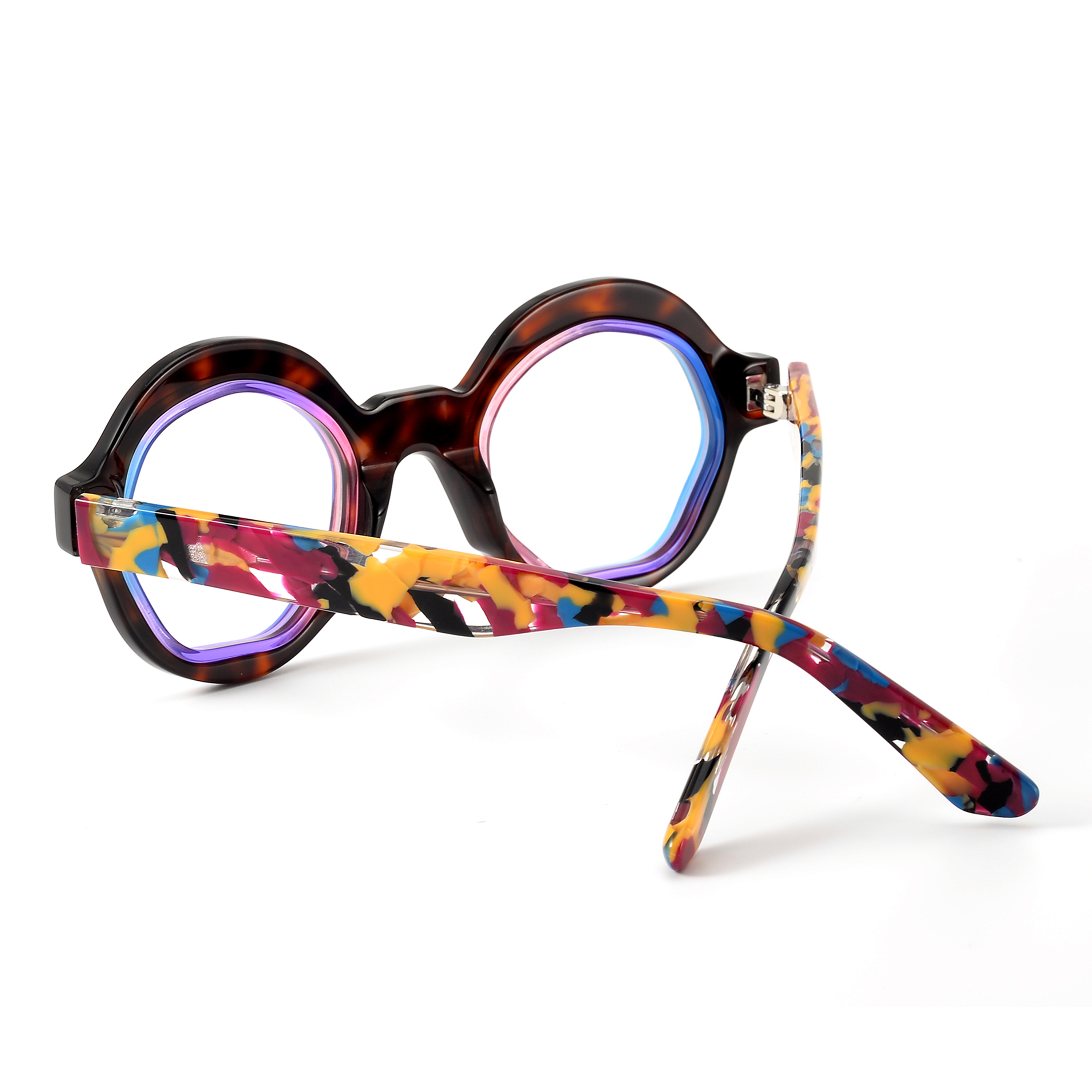 Colored Round Lamination Acetate Eyeglasses