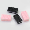 100pcs/bag Flat back Sandwich Cookies Shaped Resin Cabochon For Handmade Craftwork Decor Beads Charms Phone Shell Decor