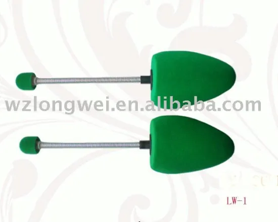 PU flocking palm shoe tree/spring shoe last/foam shoe stretcher