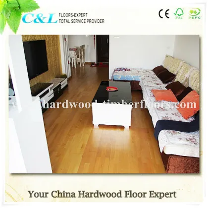 Anti-slip smooth solid maple wood flooring hardwood flooring