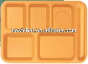 Melamine 6-Compartment food tray