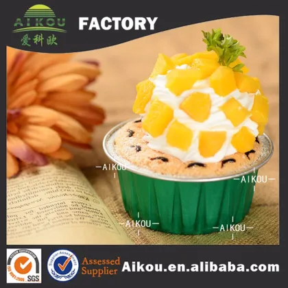 Non-stick decorative aluminum foil disposable muffin cake baking tin
