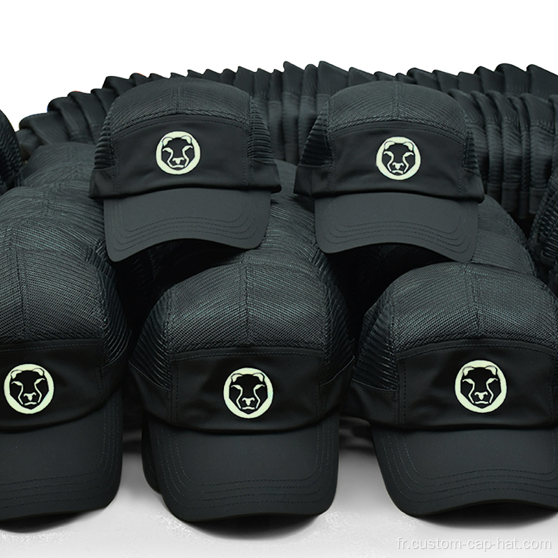 Nouveau design Polyeste Black Camping Hat