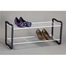 2 Tier Shoe Rack With Plastic Leg