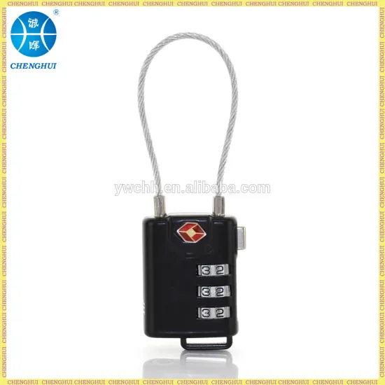 TSA luggage lock with cable TSA approved cable lock TSA padlock
