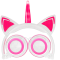 Fones de ouvido Unicorn Cat Ears Night com luz