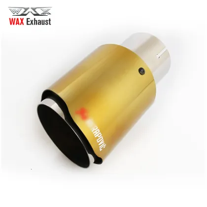 AK Stainless Steel Chromed Golden Exhaust Muffler Tips for Enhanced Performance