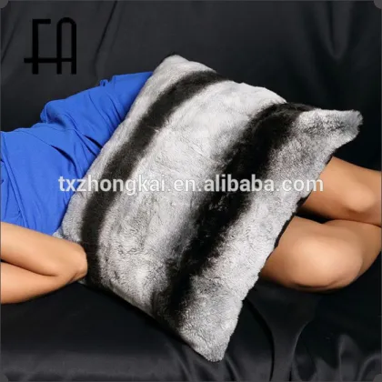 Factory direct wholesale price rex rabbit fur pillow case /real rex fur pillow cover