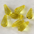 Glitter Spike Acrylic Faceted Teardrop Pendant Beads