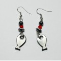 Hematite Earring with silver color finding