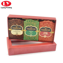 CustomTea Box Red со јасен прозорец