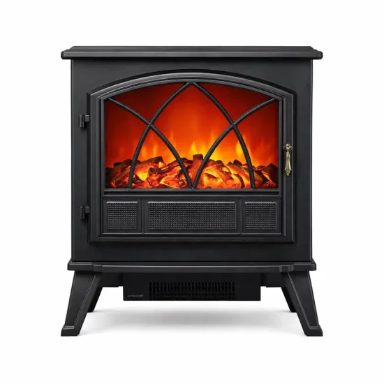 Large Electric Stove with 3-Side Flame Effect