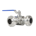 DKV 304 Stainless Steel 3 Way SMS Thread Ball Valve