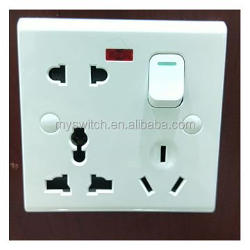 13A 5 PIN Multi-Lunction Ηλεκτρική υποδοχή με νέον