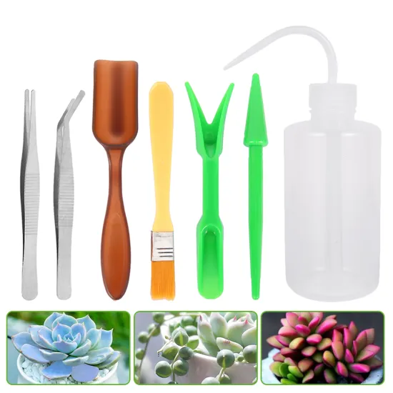 7pcs Mini Gardening Hand Tools Set Succulent Transplanting Tools Combination of Flower Packaging Transplant Miniature Planting