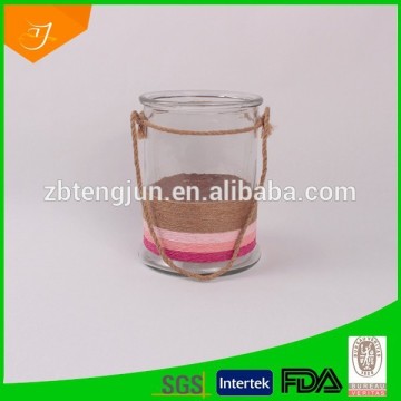 large glass candy jar with beautiful decorate