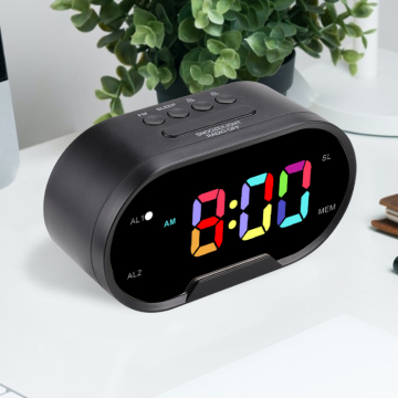 นาฬิกาสมาร์ท Mini LED พร้อมวิทยุ FM สัญญาณเตือนและนาฬิกา