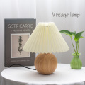 LEDER witte houten bureaulamp