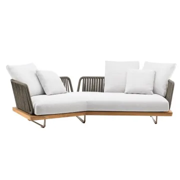 All Weather Used Teak Wooden Outdoor Sectional Sofa Set