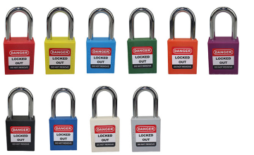 Plastic shackle safety padlock-38mm