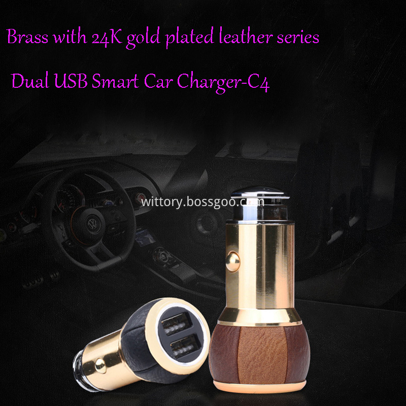 24K gold car charger