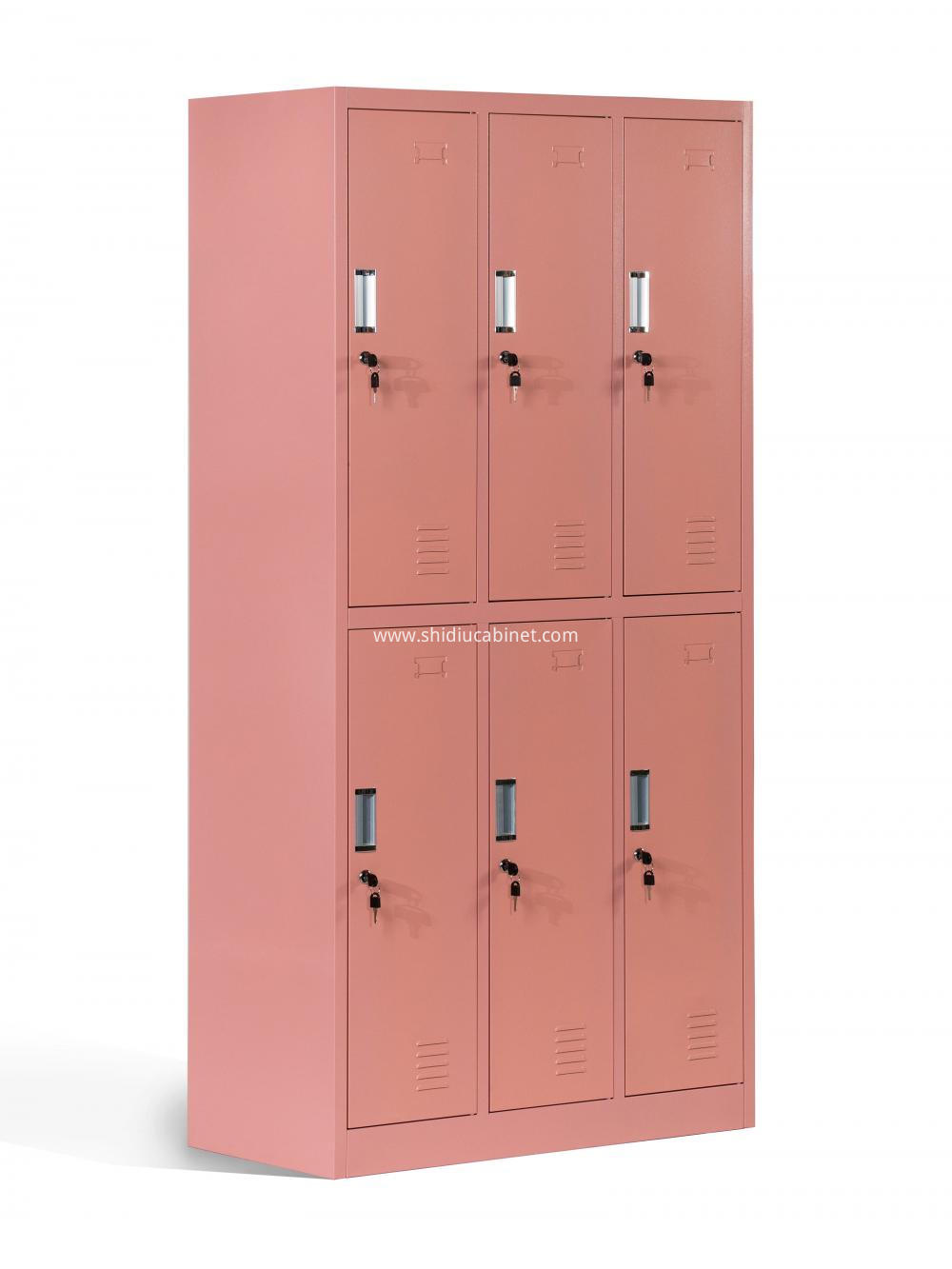 2 Tier 6 Door Metal Lockers