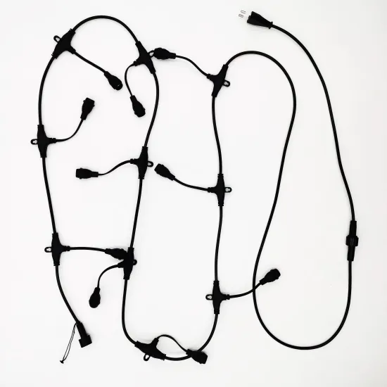 Customizable Vertical STP-1 IP65 Connectable PVC E12 Vintage Patio String Light