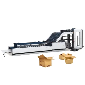 GAOKE Automatic Cardboard Corrugated Carton Flute Laminator Machine (GK-1300E/1450E/1650E)