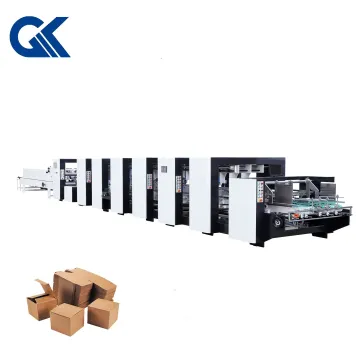 High Speed Automatic Side Gluing Wine Box Carton Folder Gluer Machine