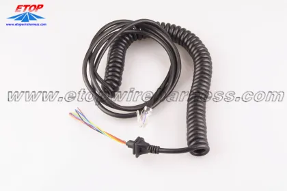 Flame resistant PUR Coiled cable