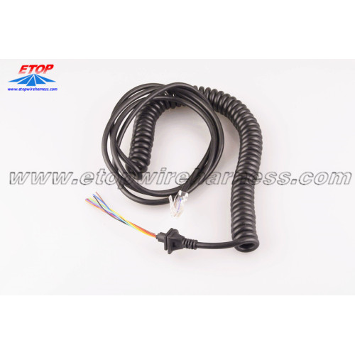 Flame resistant PUR Coiled cable