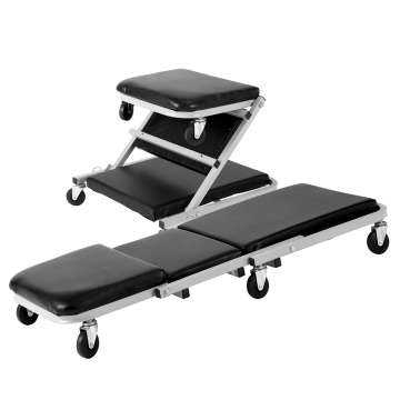 6-Wheel Mechanics Tool: Foldable Creeper and Seat for Car Repair