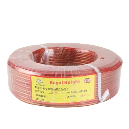Royal Knight 300# Transparent Speaker Cable - 2 Core Audio Video Wire