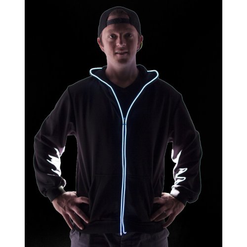 Colorful Lights Up Zip Hoodie