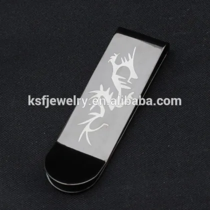 Fashion Stainless Steel Money Clip Dragon Design China Supplier