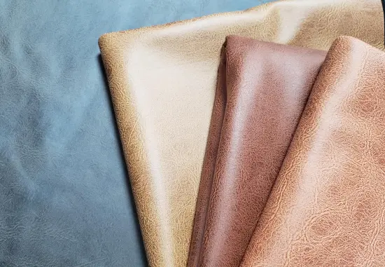 Leather Looking Foil Sofa Fabric Home Textile