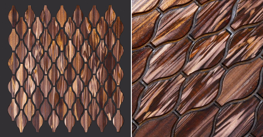 Brown Irregular Craft Glass Mosaic Tiles Brown Irregular Craft Glass Mosaic Tiles