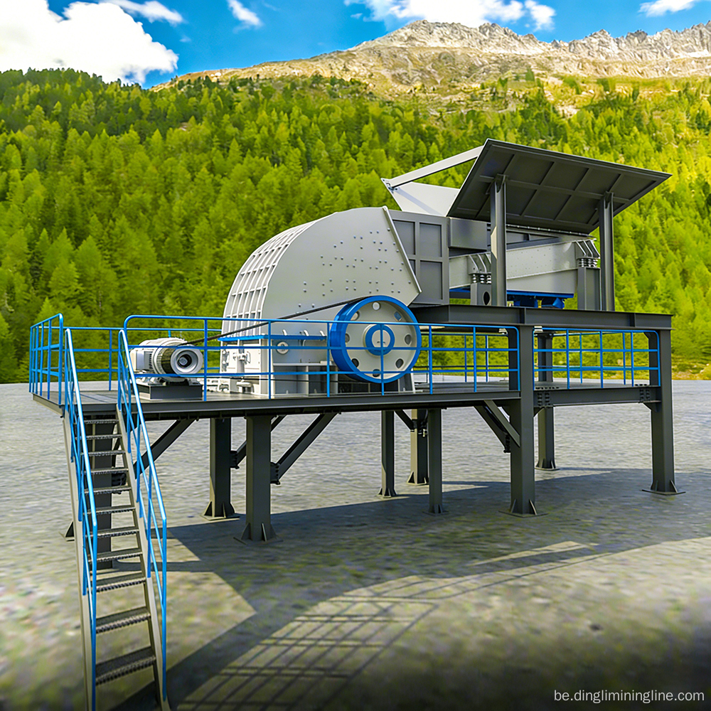 Модульная лінія драбнення без бетоннага падмурка