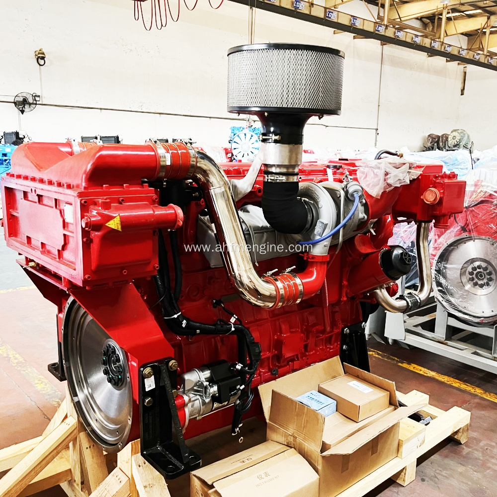 Boat marine diesel engine assembly