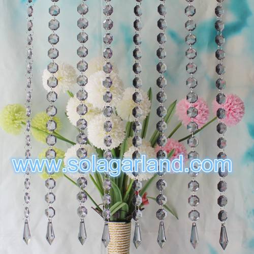 Favores de la boda Decoración de cuentas de cristal acrílico Strand Garland Cortina