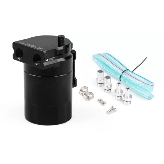 Universal Baffled Aluminum Reservoir Tank with 9mm & 15mm Fittings and Oil Dipstick: The Ultimate Oil Catch Can Solution
